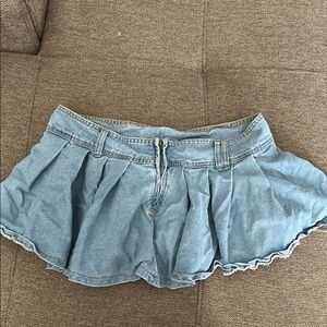 SHEIN Blue Denim Mini Skirt